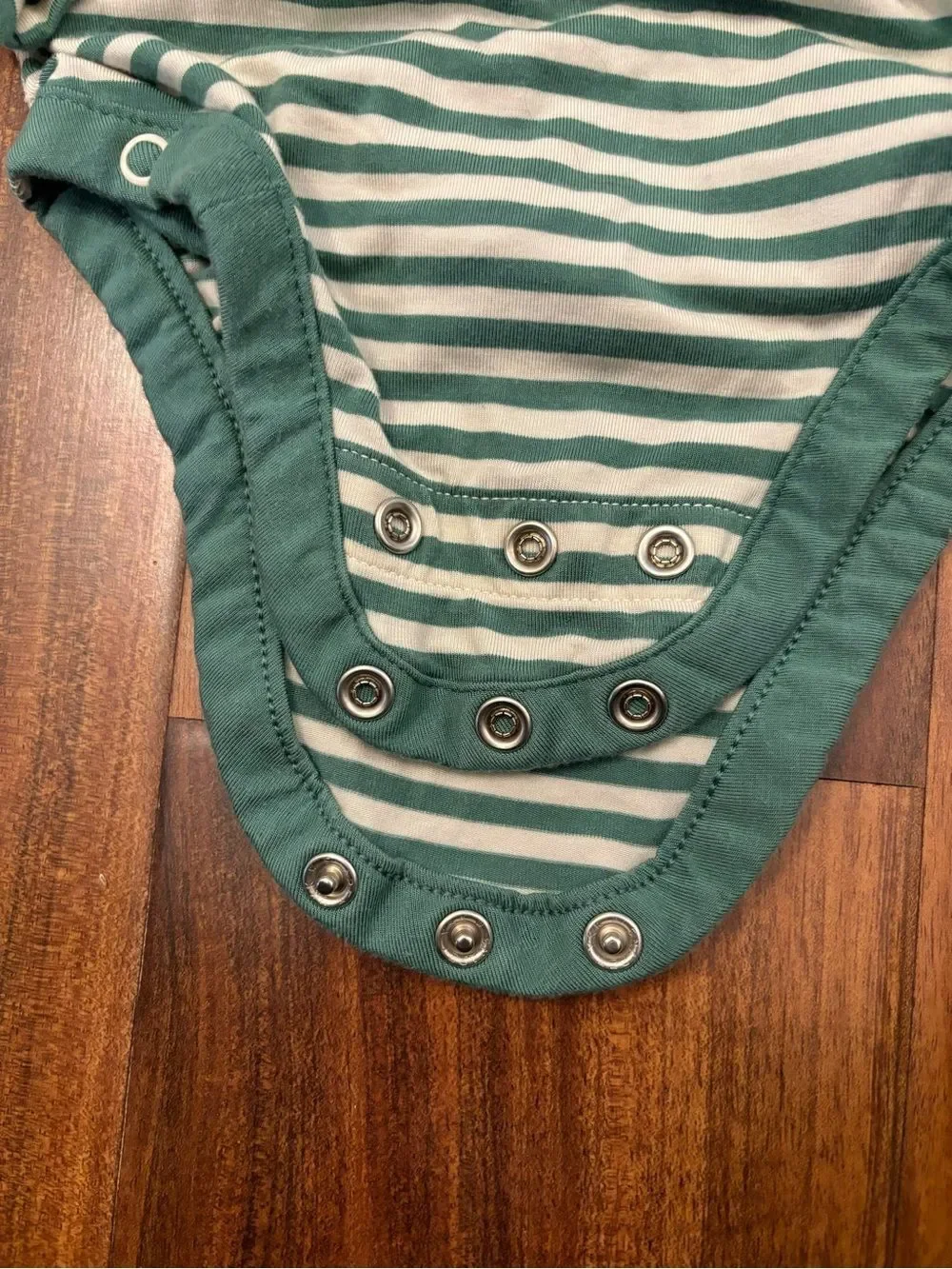 Hanna Andersson 3 Layette Tencel Stripe Crossover Bodysuits